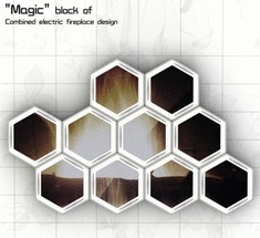 Сотообразный модульный электрический камин