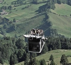 Канатная дорога с двухэтажными кабинками, Швейцария