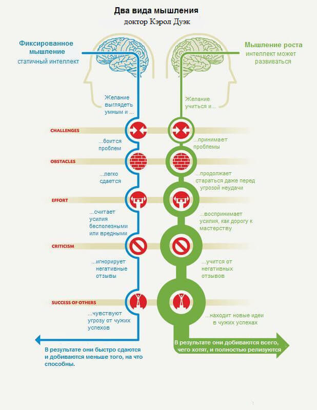 Фиксированное мышление и мышление роста: два основных мировоззрения, которые формируют нашу жизнь