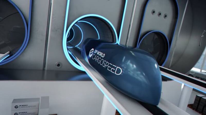 Технология Hyperloop ляжет в основу новой системы сверхскоростных грузоперевозок DP World Cargospeed
