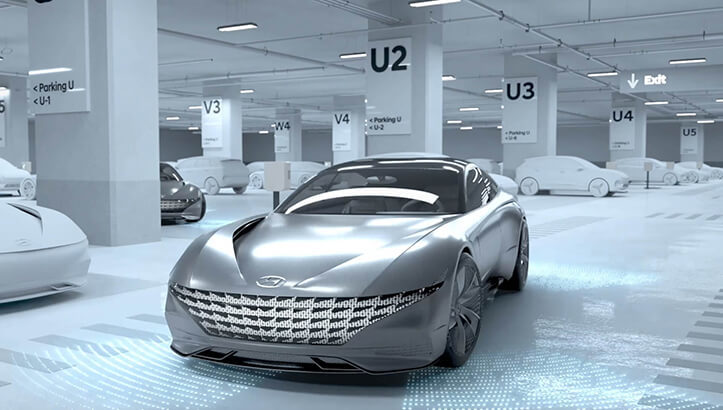 Hyundai motor group представила концепт беспроводной зарядки и автономной парковки