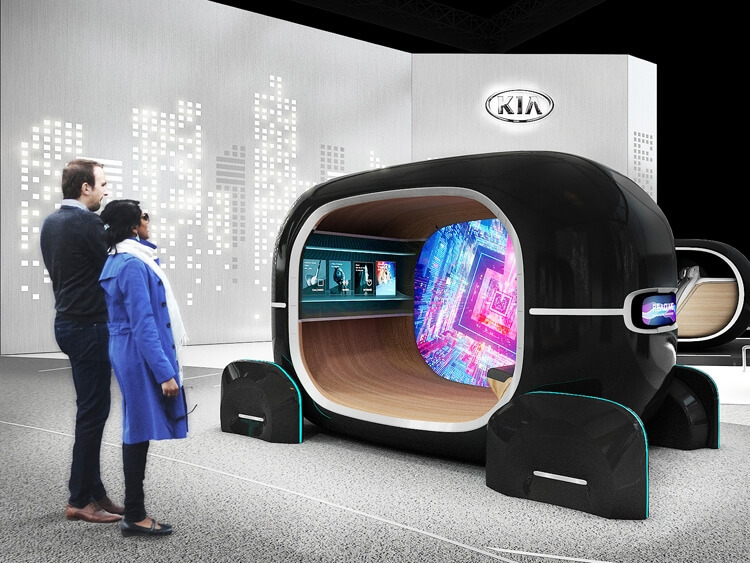 KIA R.E.A.D., или Интерактивное пространство в салоне робомобиля