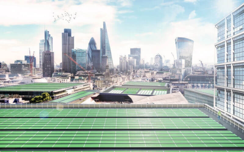 В Лондоне тестируют биосолярные листья, которые очищают воздух