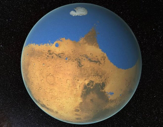 В прошлом на Марсе мог существовать океан, который уничтожило 300-метровое мегацунами