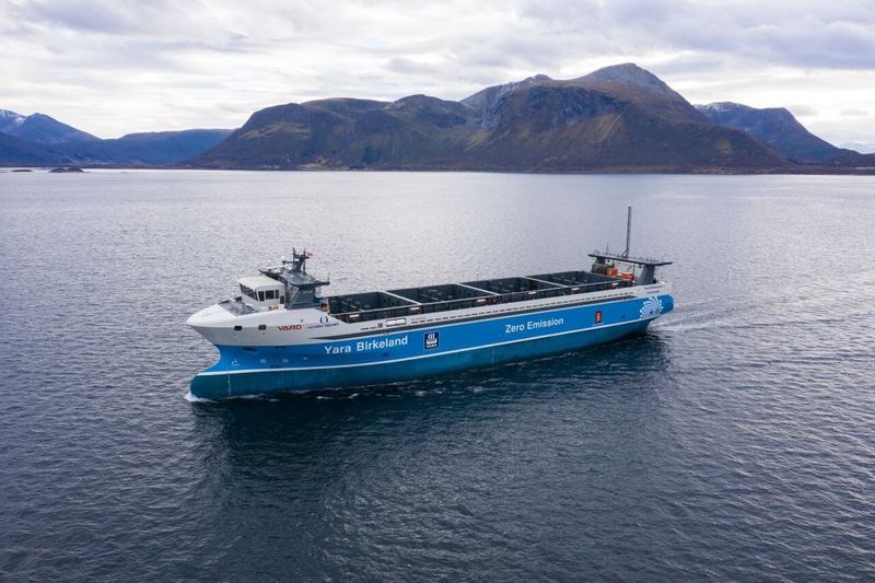 Первое в мире электрическое автономное грузовое судно выходит на воду