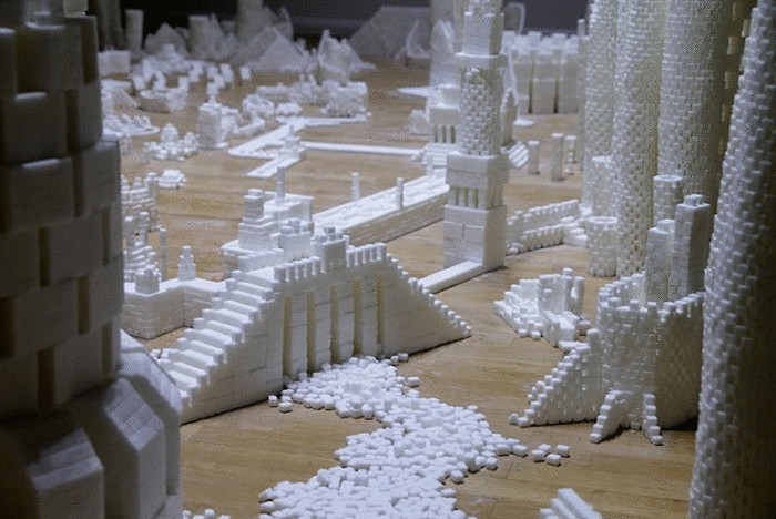 "Сахарный мегаполис": город из 500 000 кубиков рафинада 