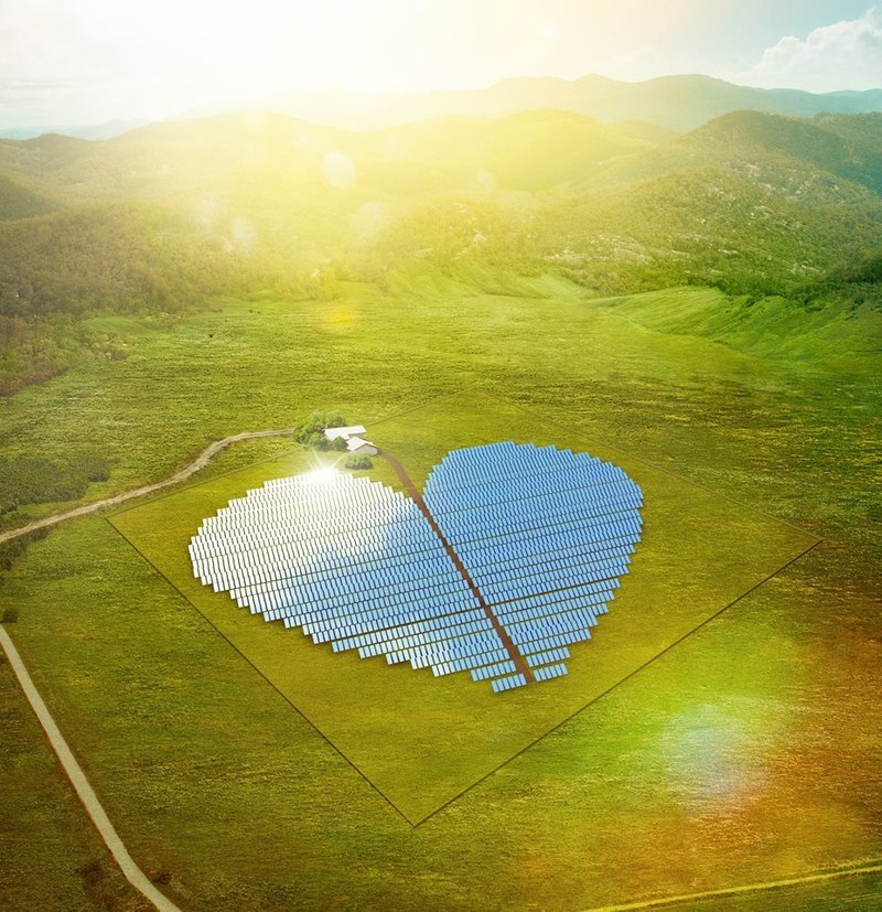 Во Франции строится солнечная электростанция в форме сердца